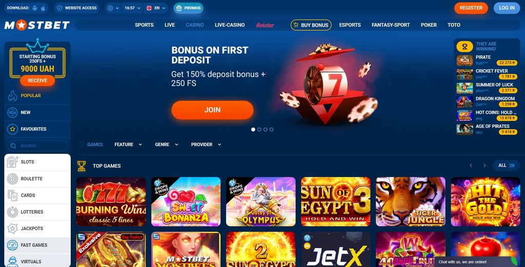 Ставки на спорт Mostbet